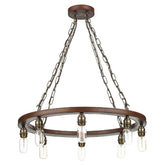 David Hunt Lighting Saddler 8 Light Cartwheel SA883